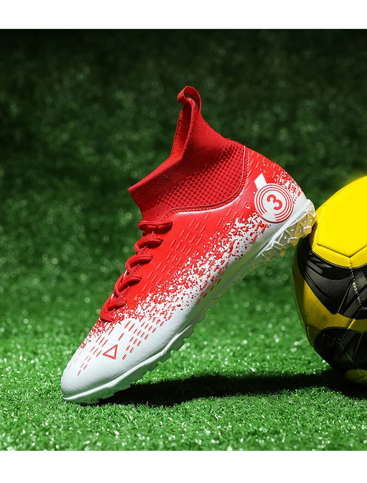 Vīriešu futbola apavi ar radzēm, sporta apavi, futzāla bērnu futbola zābaki, iekštelpu un āra treniņu apavi, neslīdoši apavi_voghion.com