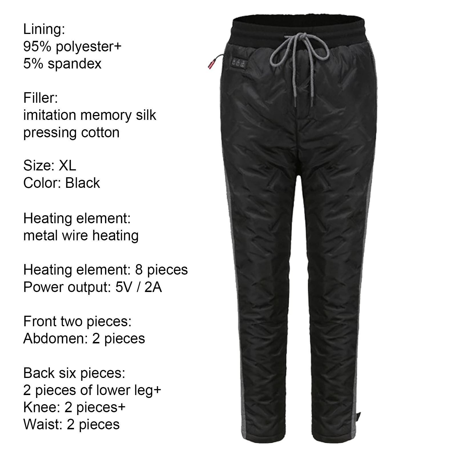 Pantalon chauffant Pantalon chauffant électrique Hommes Femmes Extérieur  Hiver Chauffage Pantalon