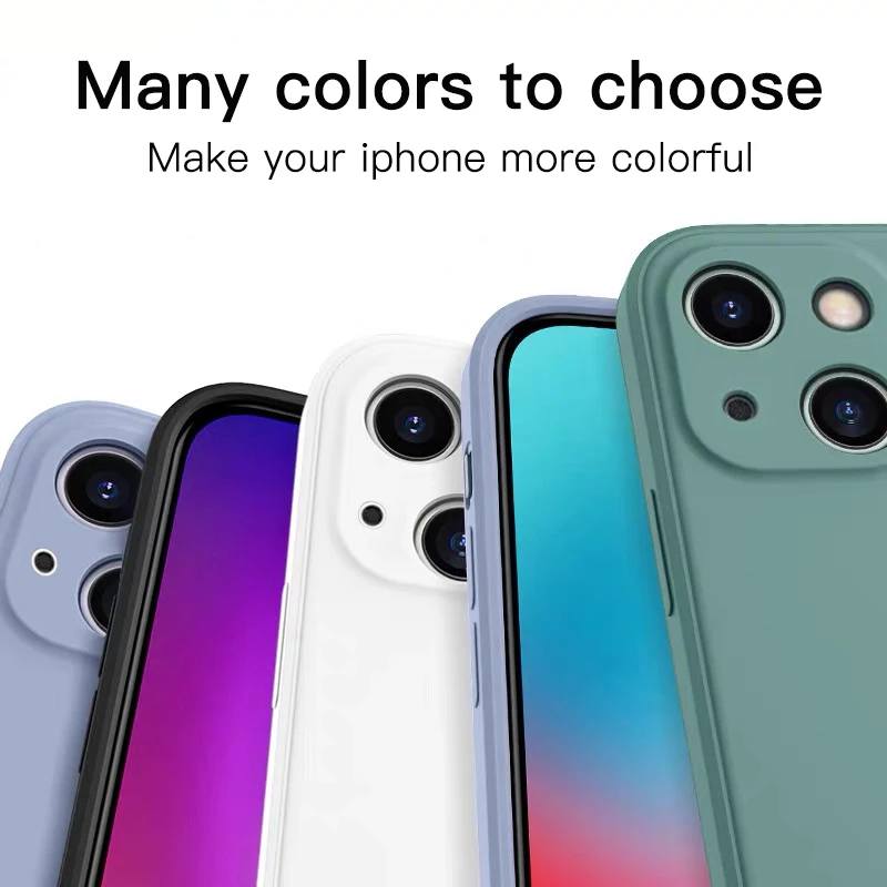 Premium Liquid Silicone Shockproof Phone Case - Enhanced Durability & Comfort