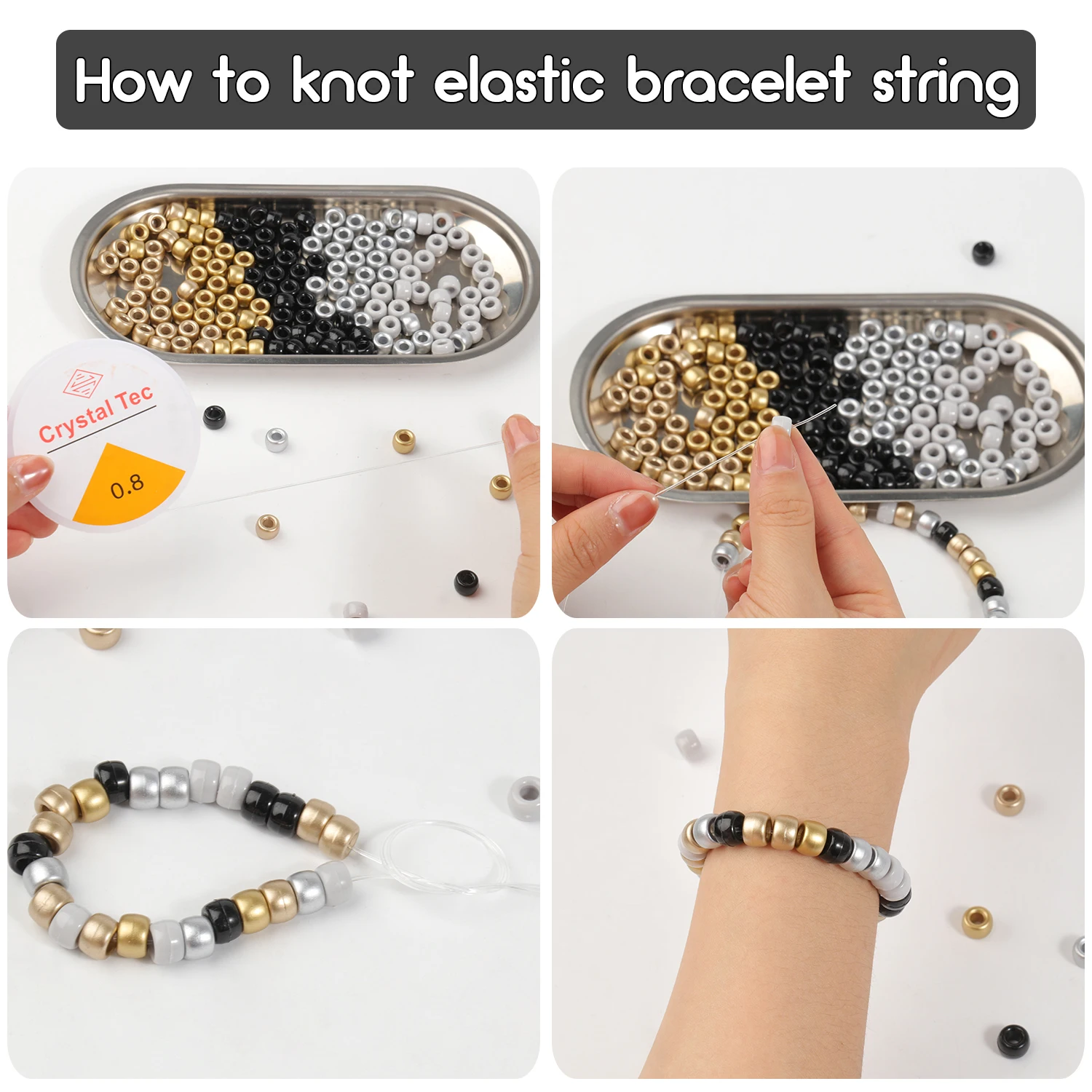 Gold Color Pony Beads Acrylic Flat Round Spacer Beads Jewelry Charms Make Bracelets Necklace Accessory Christmas Gifts 1200pcs