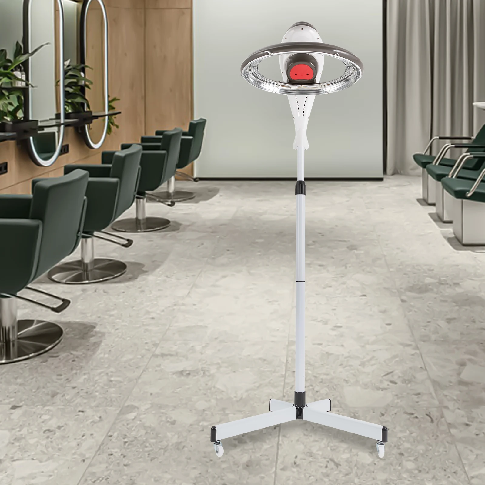 Hair Color Oven 950W Orbiting Rotating Hair Care Dyeing Heating Adjustable Height Adjustable Height Universal Wheels