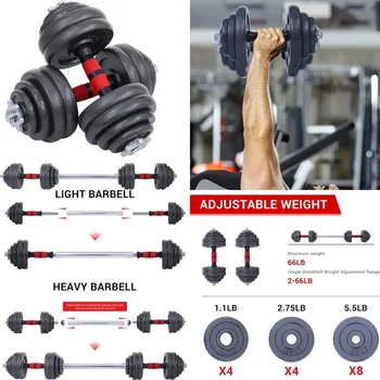 Adjustable Dumbbells and Barbell Set 1