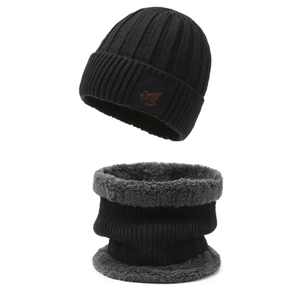 

Hat Scarf Set Winter Knitting Hat Neck Gaiter Set with Plush Lining Cozy Beanie Scarf Combo for Women Men Ideal for Outdoor