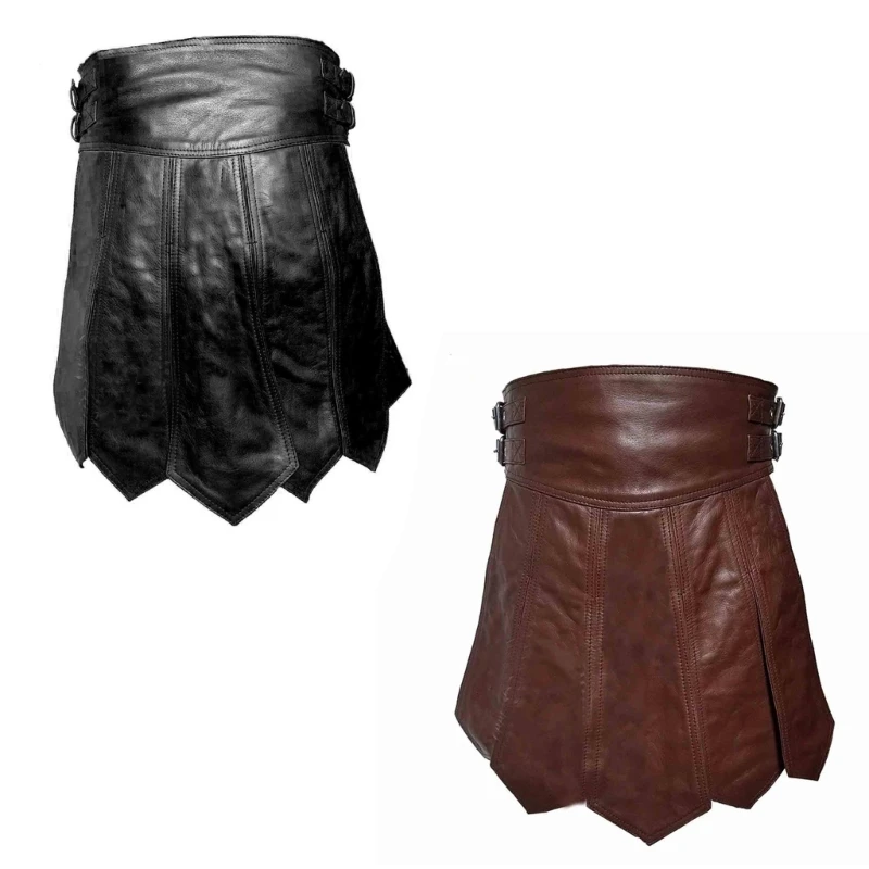 

PU Leather Vintage Roman Gladiators Skirt for Cosplays, Vintage Medieval Skirt Armmor Skirt, Leather Skirt