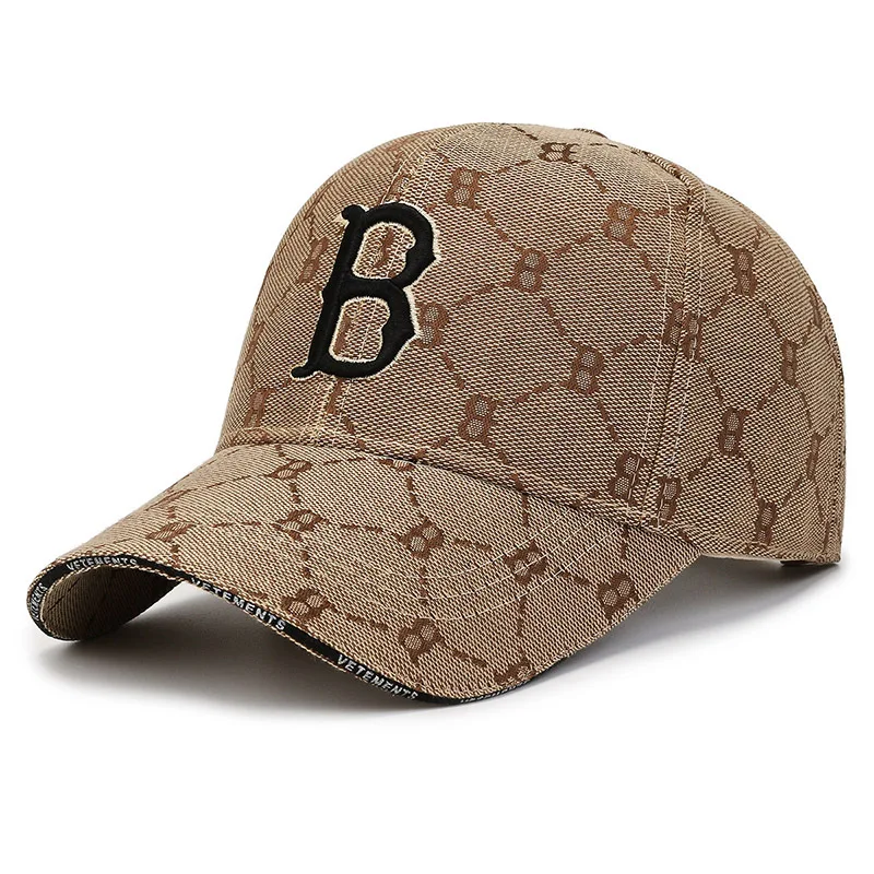 Summer Fashion Color Men's Popular Baseball Cap Letter B Embroidery Unisex Snapback Hip Hop Outdoor Sun Protection Hat for Women 1