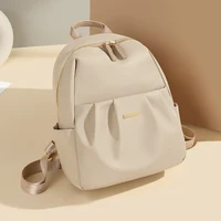 GOLF Cute Backpacks for Women Elegant Ladies Backpack Purse Solid Color Small Back Pack Bags Multi Pockets Aesthetic Female Bag 2