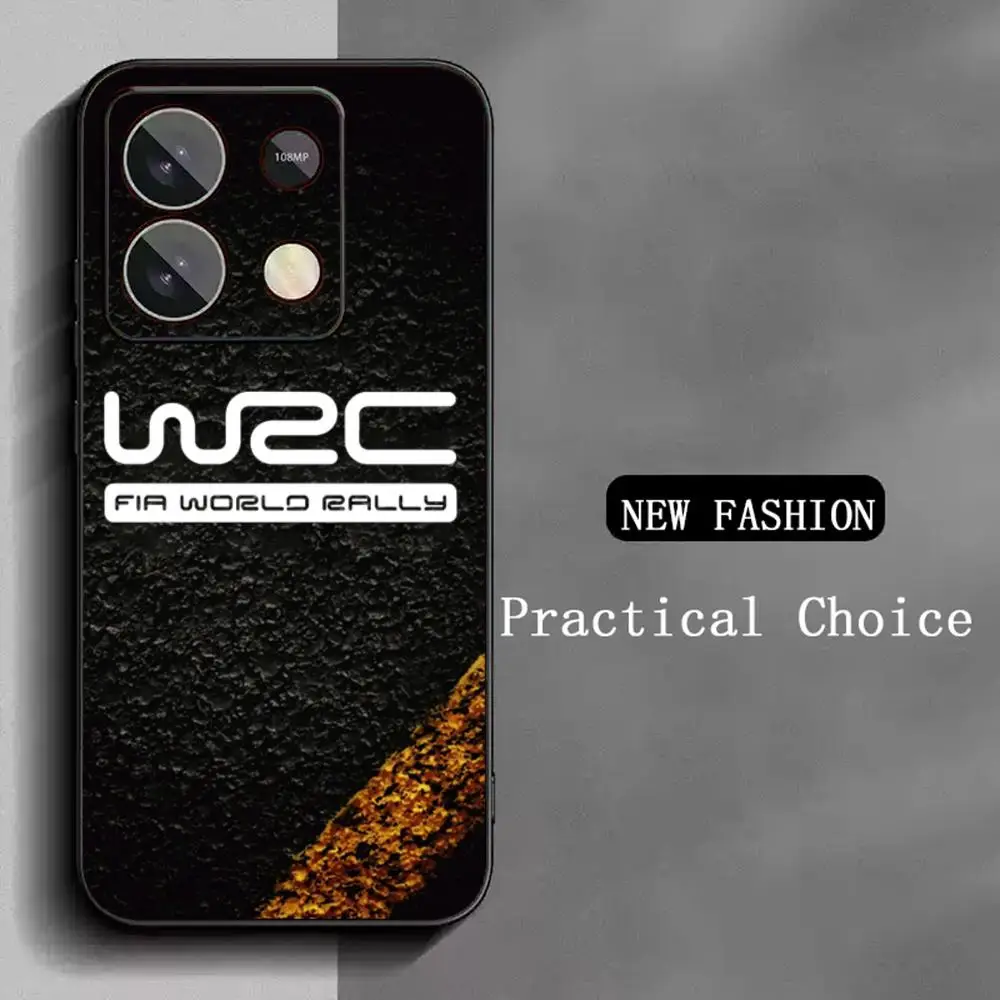 WRC Rally Racing Cool Pattern Design Soft Black Phone Case