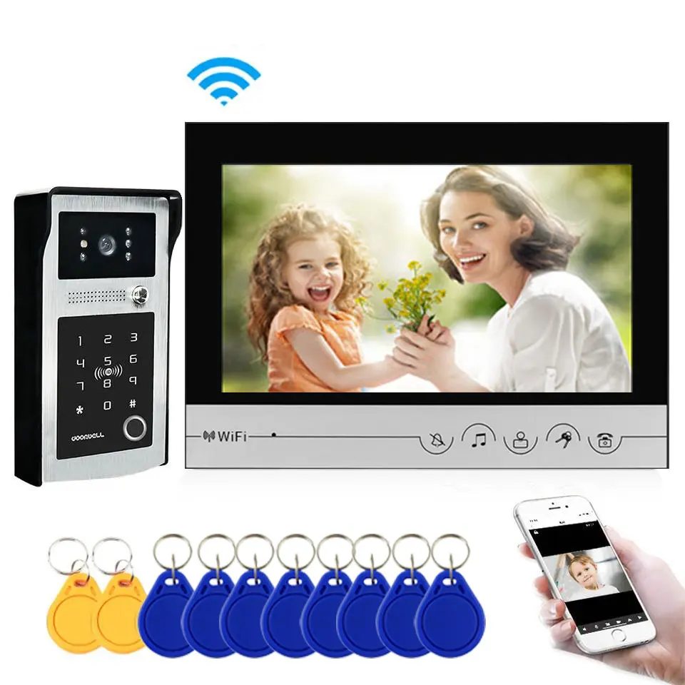Tuya-لاسلكي واي فاي فيديو باب الهاتف ، 9 بوصة جرس...