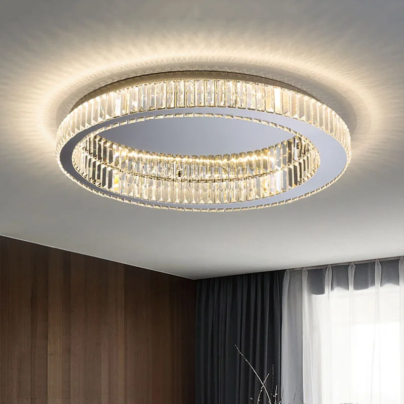Modern Gold Crystal Ceiling Chandelier for Living Room Bedroom Luxury Round Ceiling light Led Indoor Lighting Decor led chandelier ceiling chandelier