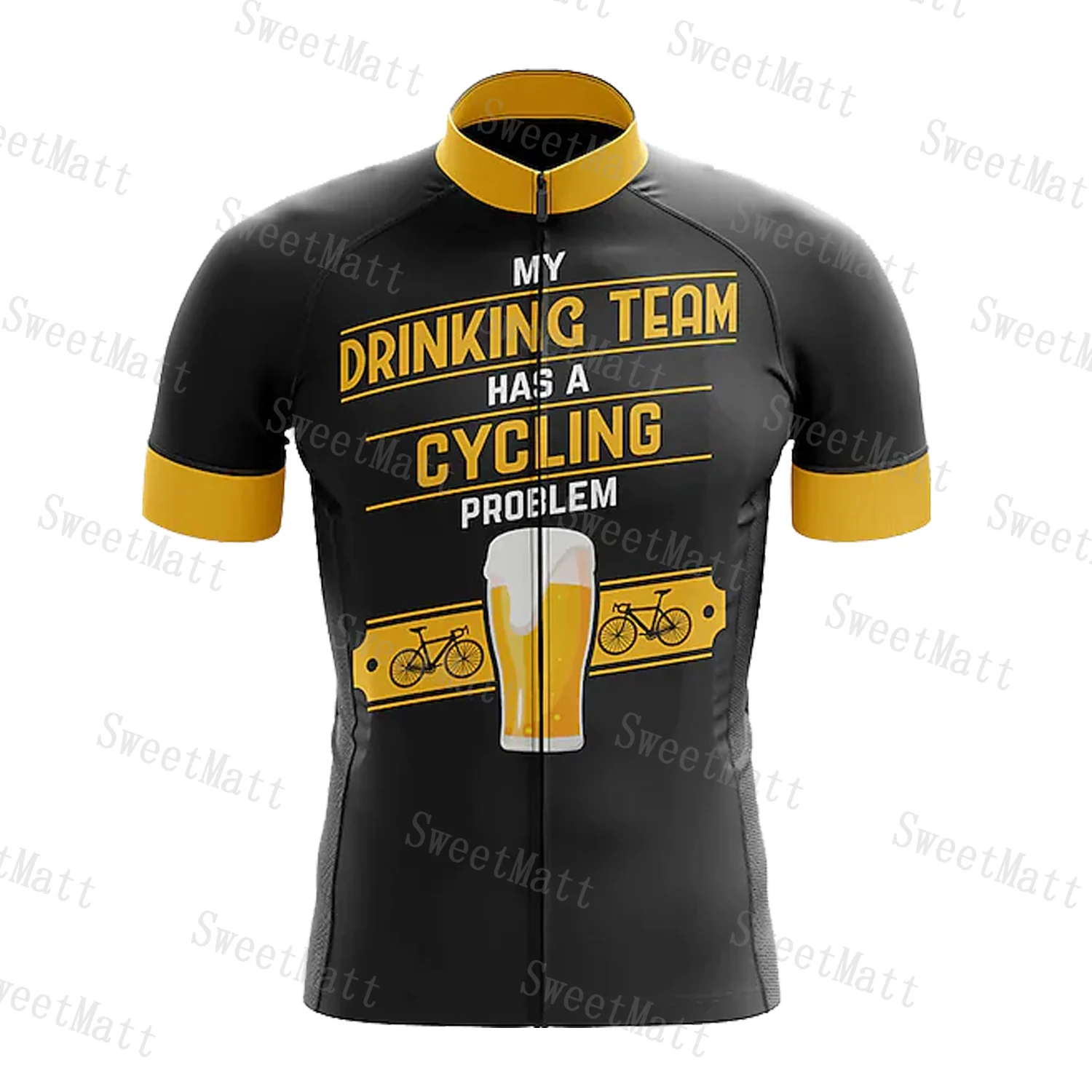 thumbnail image 1 of Colección clásica de cerveza retro, camiseta de ciclismo de secado rápido, para motociclismo, carreras, cross country, equipo, bicicleta, deportes esenciales, manga corta, 1 of 5