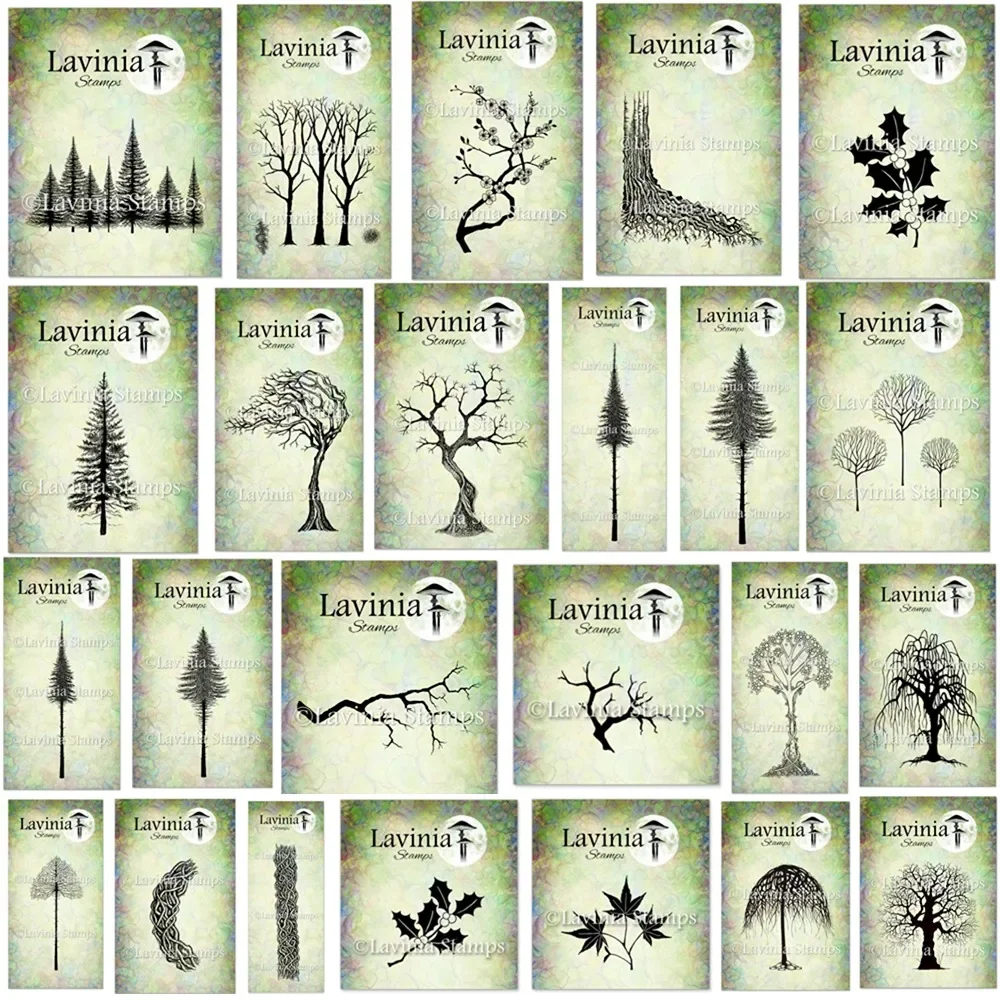paper Skeleton Tree Scene clear stamps scrapbooking to make engraving frames card craft set