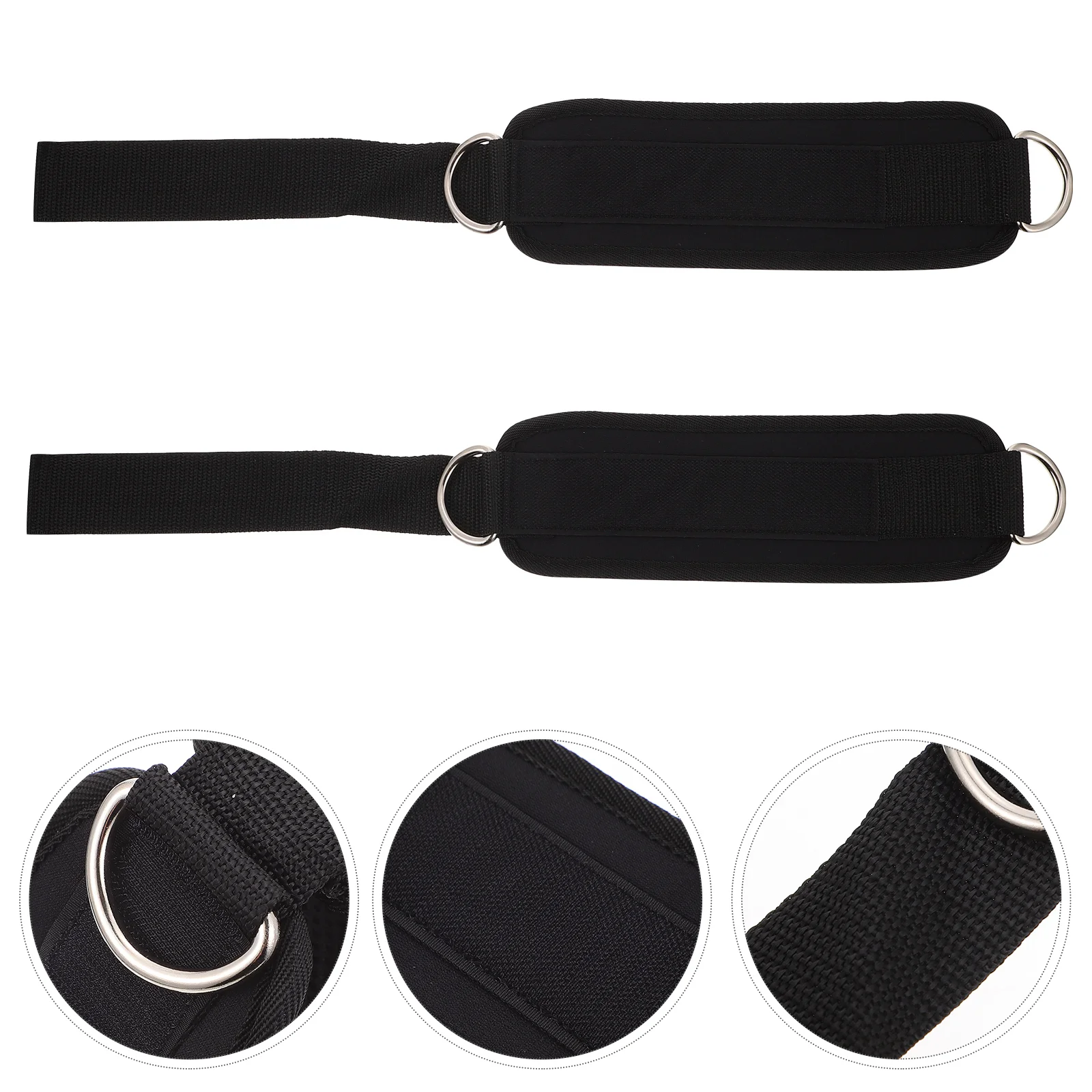 

2 Pcs Ankle Buckle Straps Ring Fitness Sports Pulling Legs Exercises Tool Nylon Muscle Builder