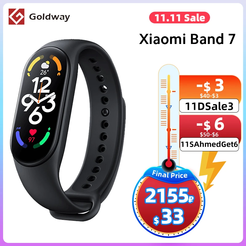 Xiaomi Mi Band 7 Smart Bracelet 6 Color AMOLED Screen Miband 7 Blood Oxygen Fitness Traker Bluetooth Waterproof Smart Band