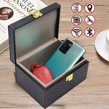 Car Key Bank Cards Phone Signal Blocker Box Anti-theft Radiation-proof RFID Signal Shielding Isolation Safety Storage Container 1