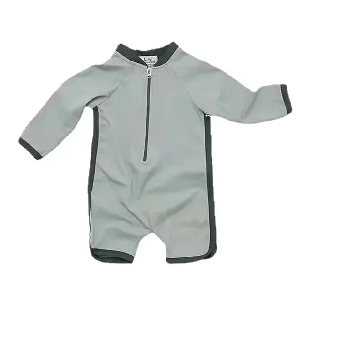 Boys Stylish Long Sleeve Sunscreen Swimsuit