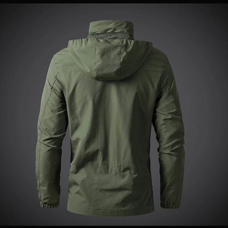 Spring Jacket for men Tactical Hunting Outdoor Sports Hiking Waterproof windbreaker Hooded