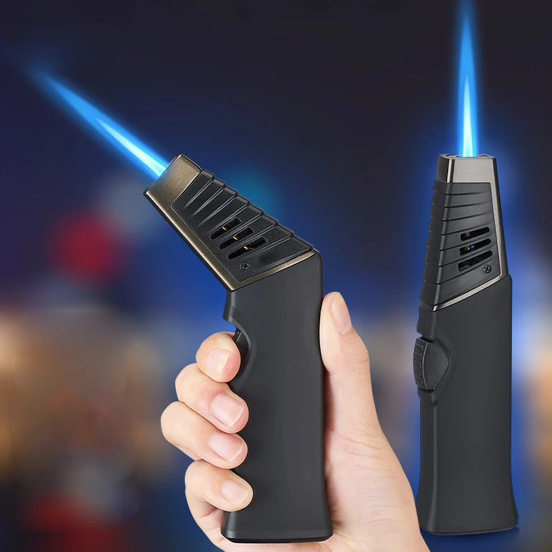 

Personalized Folding Elbow Welding Gun Windproof Cigar Lighter Metal Turbine Lighter Butane Gas Lighter Outdoor Camping Lighters