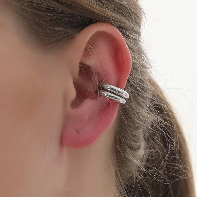 Punk No Piercing Gold Color Clip Earrings Chunky Ear Cuff Women Bold Statement Thick Cartilage Cuff Earrings Jewelry Gifts 1pair ear clip earrings clip earrings ear clip ear accessories