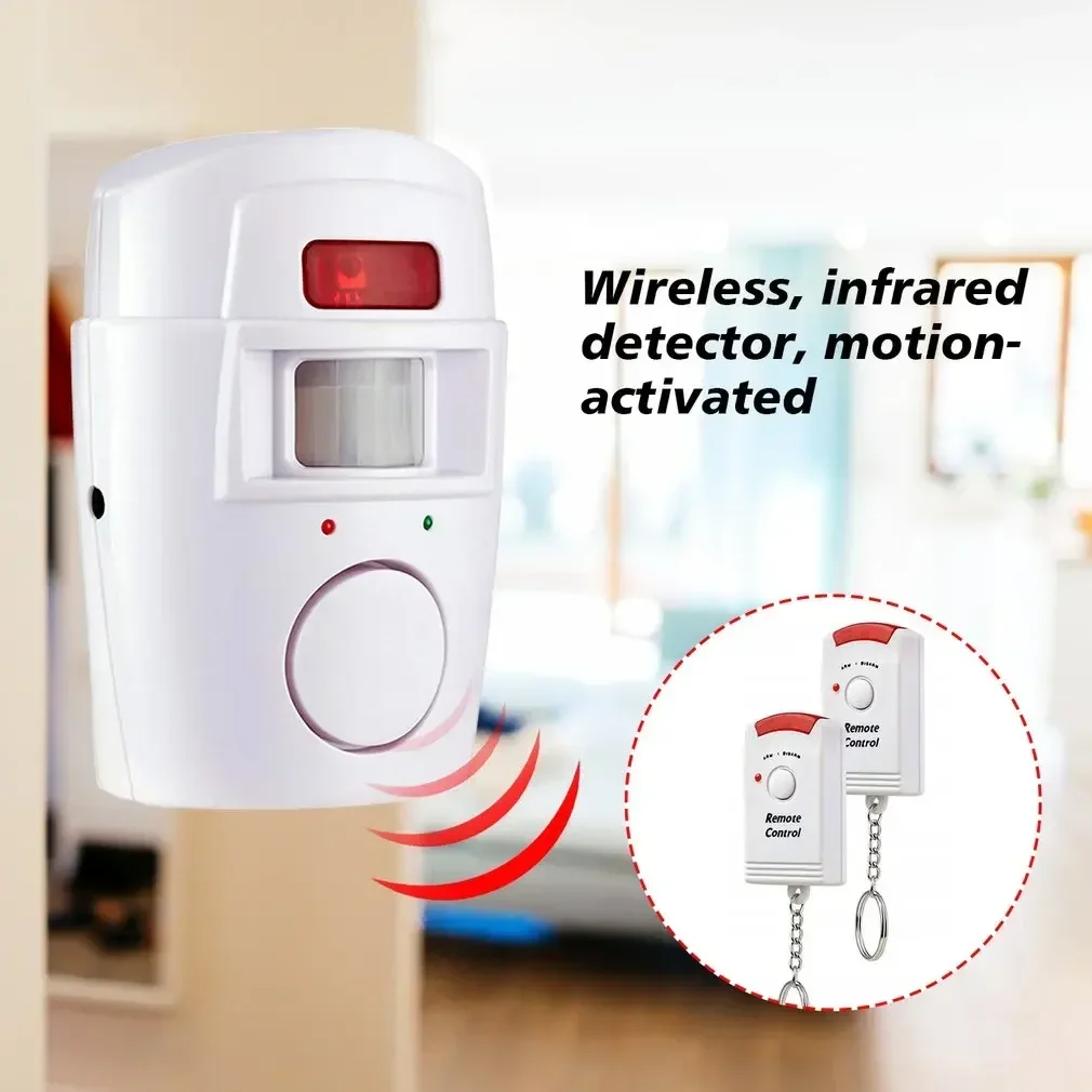 Security Alarm Smart Siren Alarm Wireless Alarm Motion Detector Wireless Remote Controlled Mini Alarm with IR Infrared Motion Sensor Detector & 105dB Loud Siren For Home Security Anti-Theft