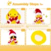 Christmas Rubber Duck Car Duck Ornaments Yellow Duck Car Dashboard Decorations for Christmas Decor and Home Decoration 3