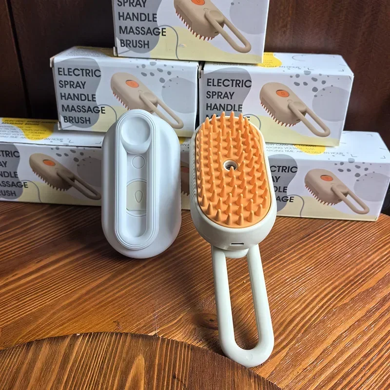 Electric Spray Massage Grooming Comb for Cats & Dogs – Anti-Shedding Soothing Deshedding Brush
