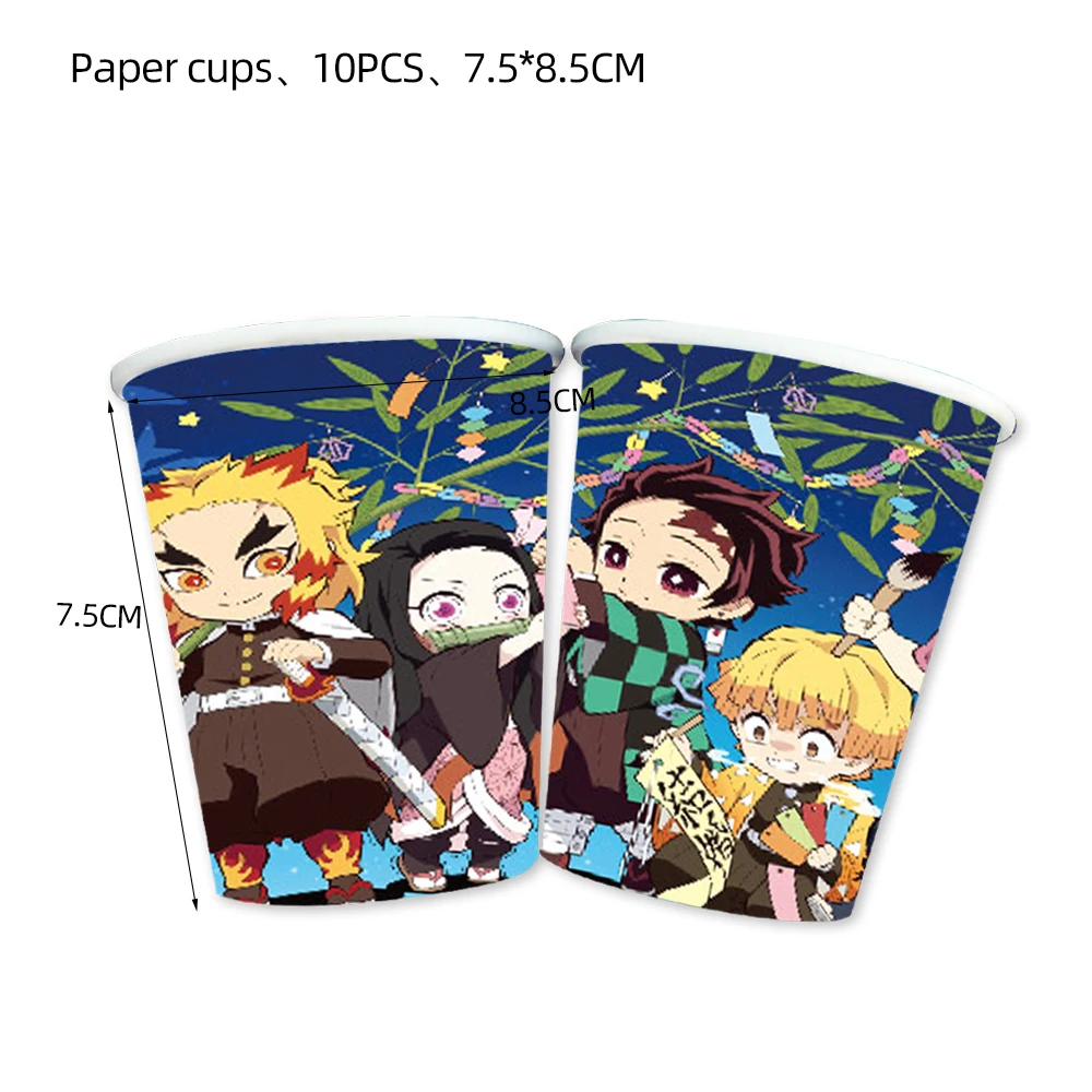 Demon Slayer Kimetsu No Yaiba Birthday Party Cutlery Plate Cup Napkin Balloon Anime Baby Shower Decoration Set Supplies Demon Slayer Kimetsu No Yaiba Birthday Party Cutlery Plate Cup Napkin Balloon Anime Baby Shower Decoration Set Supplies
