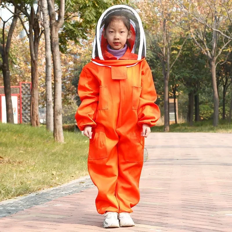 Kids Beekeeping Jumpsuit Child Anti Bee Clothing Cotton Breathable Full Body Beekeeping Professional Safe For Children Beekeeper