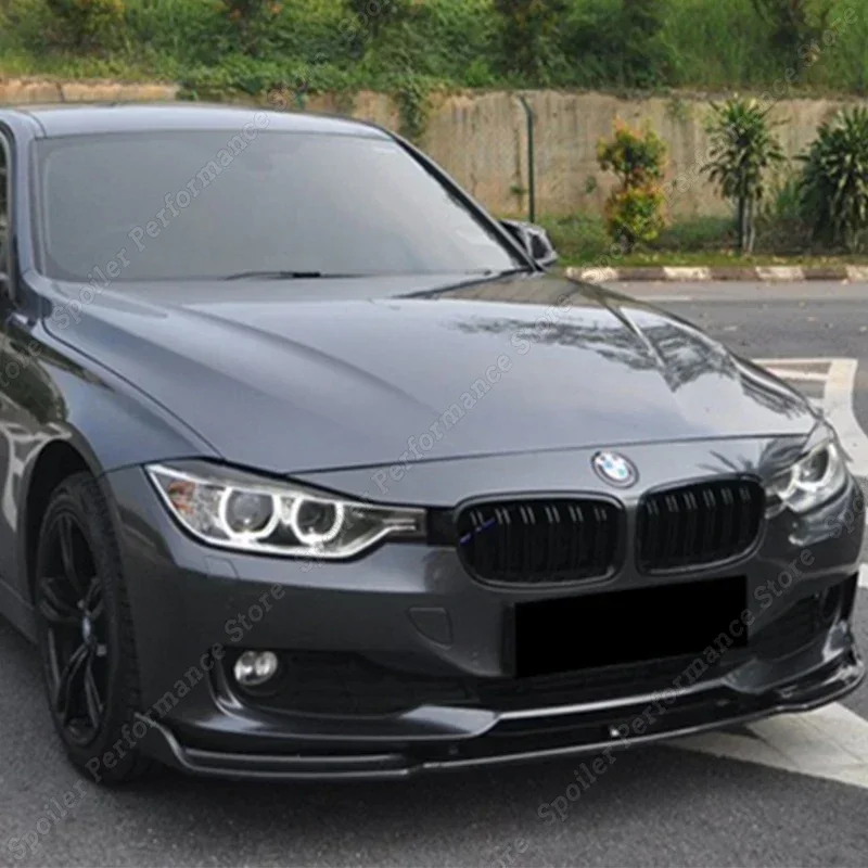 3PCS Front Bumper Lip Body Kit Spoiler Splitter ABS Bumper Canard Lip Splitter For BMW 3 Series F30 F31 2013-2019 Gloss Black
