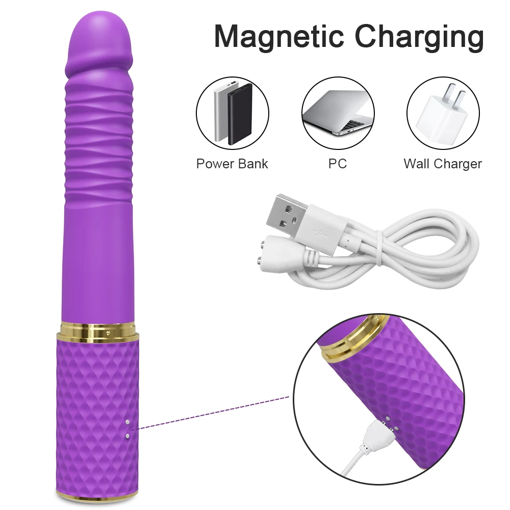 Telescopic Automatic Vibrator for Women Clitoris Stimulator Vagina Masturbation Thrusting G Spot Dildo Sex Toys Adult Goods Sex Toy