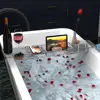 Bathtub Caddy Tray Adjustable Retractable Large Capacity Transparent Anti-slip Tub Storage Rack Clear Acrylic Bathtub Shelf 2