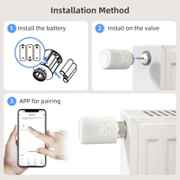 AVATTO Tuya 1-6PCS WIFI TRV Thermostatic Radiator Actuator Valve Smart Temperature Controller Works With Alexa Google Home - Image 3