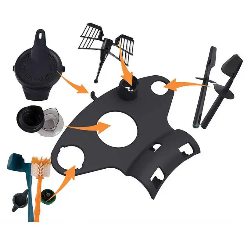 Cooking Machine Accessory Storage Rack Scraper Set Kit Vorwerk Thermomix TM5 TM6 Cooking Machine Food Utensil Rack food processor parts