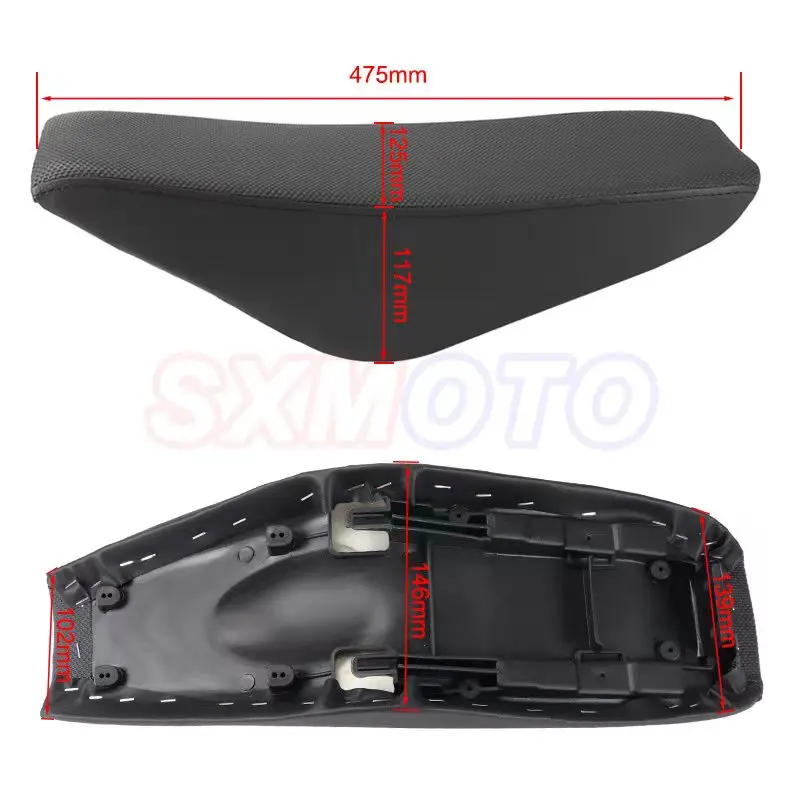 Selle Moto En Mousse épaisse Noire Pour Pit Bike 110 125 140cc - Confort Et Respirabilité