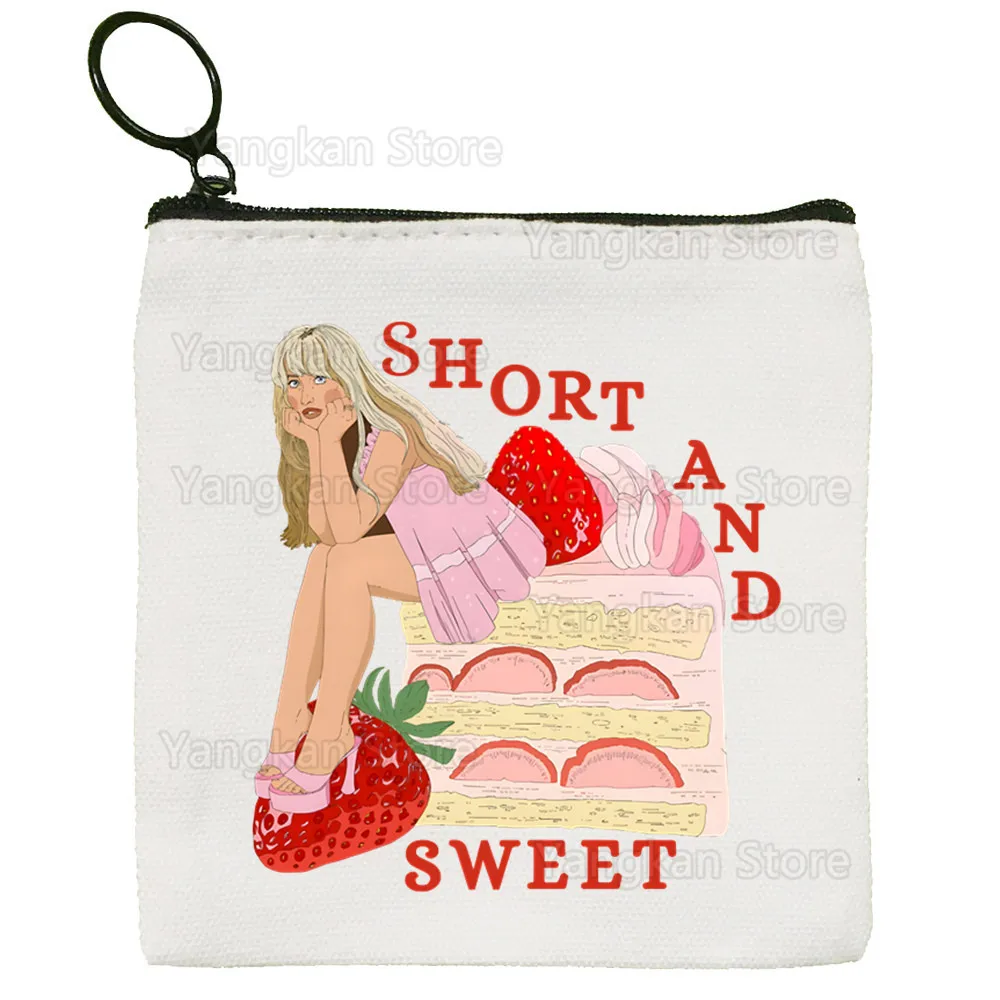Sabrina Carpenter Short N' Sweet Women's Pure White Bag Handmade Cloth Bag Coin Purse Handbag