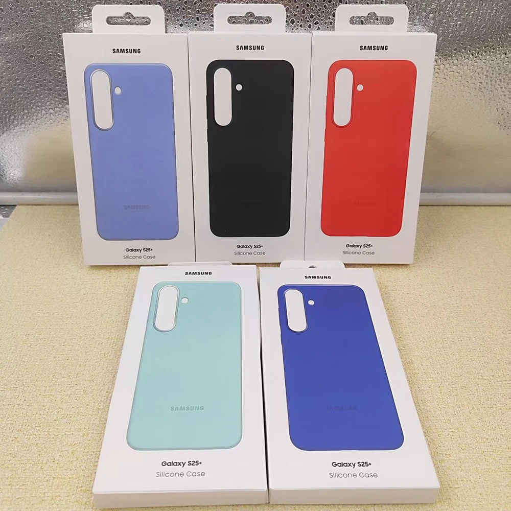Premium Liquid Silicone Phone Case with Protection Bumper - Solid Color with Official Packaging