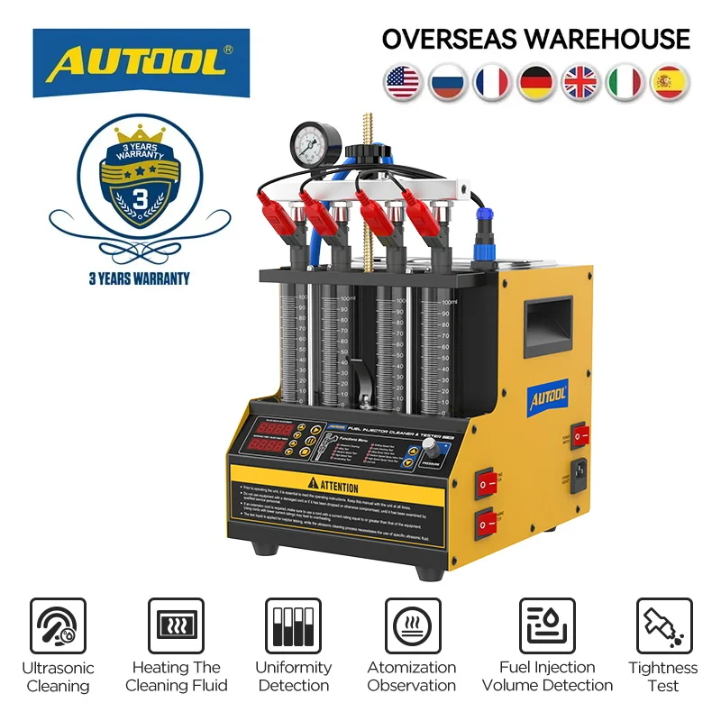 AUTOOLCT160220V110VCarFuelInjectorFlushingNozzlesFuelInjector