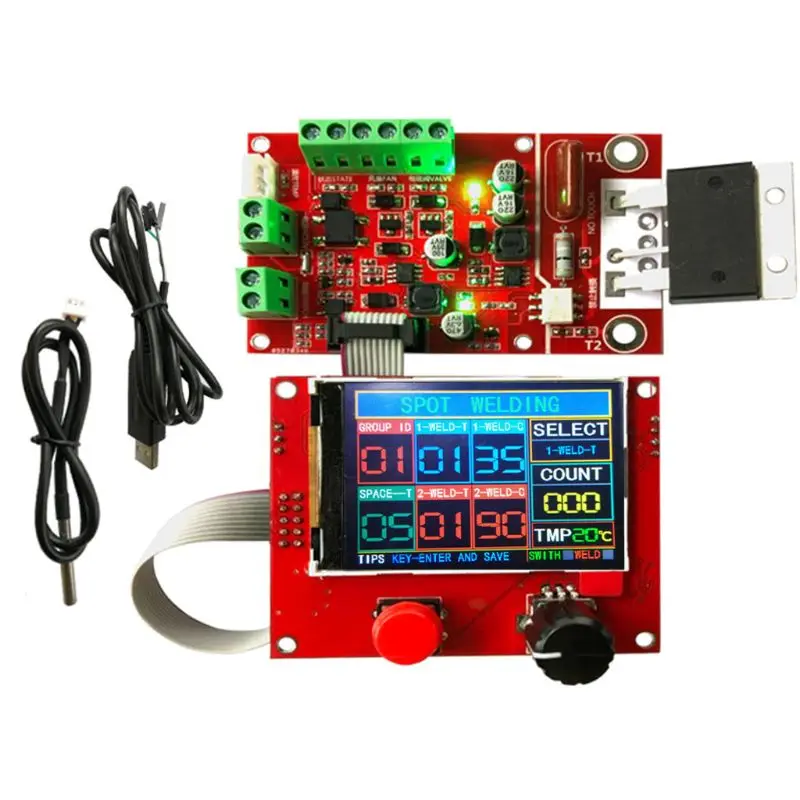 

LCD Display Pneumatic Spot Welder Controller with Fan Temperature Welding Controllers for Time Control Module