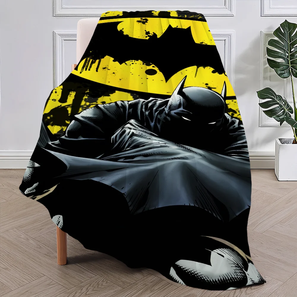 Super Hero B-BatmanS Cool Blanket Soft Plush Nap Sofa rug for Living Room Warm Office Bedroom Birthday Home Travel Kid Gifts 3