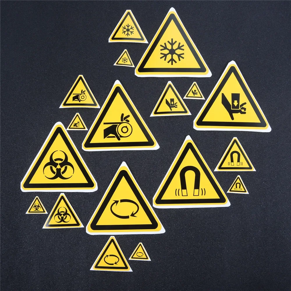 Triangle Warning Sign Sticker 5pcs