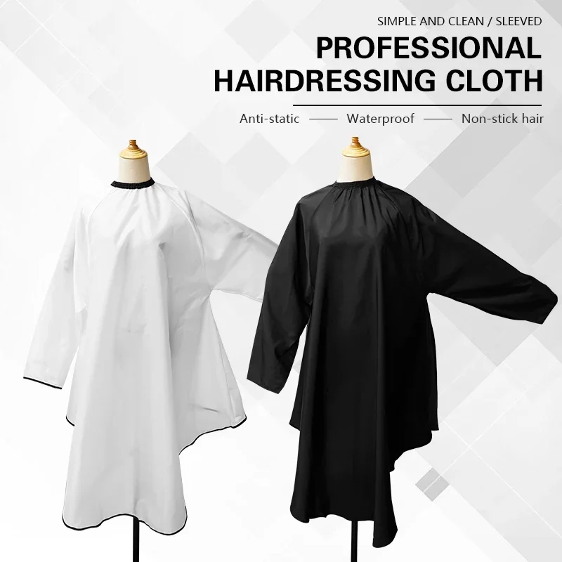 Haircut Cape Hairdressing Cape Beauty Salon Apron Sleeved Apron Barber Haircut Cloth Hair Cut Cape Hairdressr Gown Hairdressing Coat With sleeves Barbershop Salon Accessory