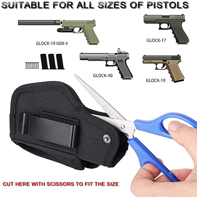 Tactical Gun Holster Bullet Clip Pouches Concealed Carry Holsters Belt Clip IWB OWB Airsoft Pistol Bag for All Size Handgun pistol holster gun holster gun bag gun accessories