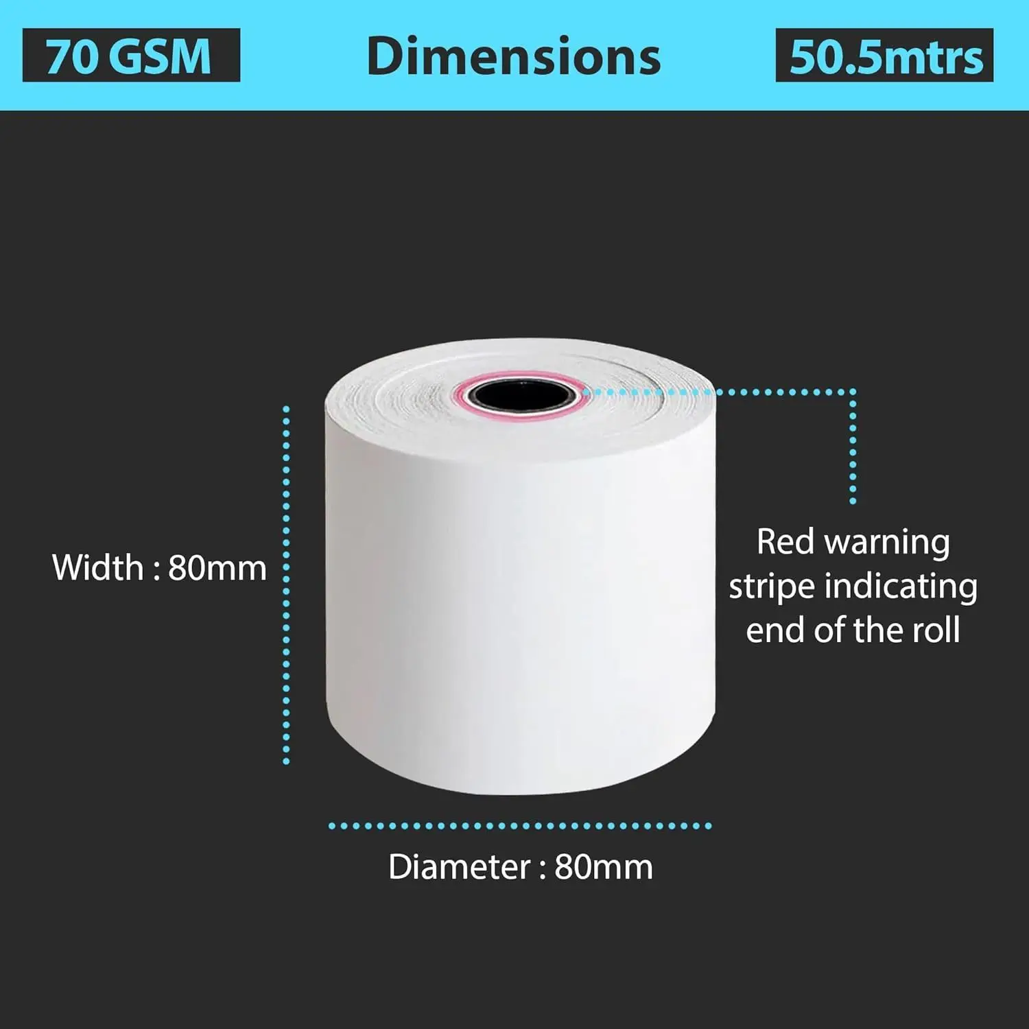 Thermal Receipt Paper White Paper For 80mm Mini Portable Thermal Receipt Bill Printer For Business Printing