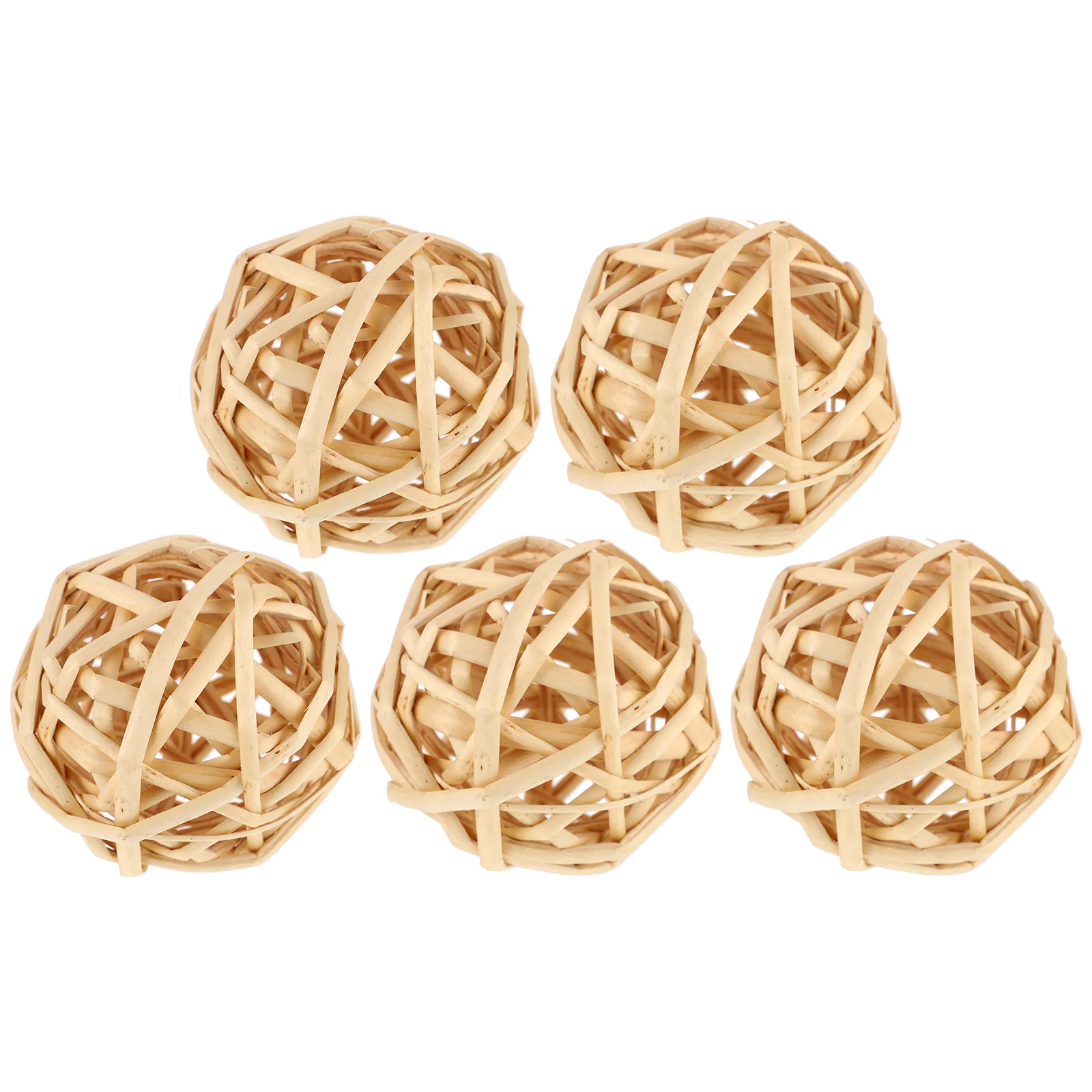 5pcs Home Decorative Rattan Balls Creative Rattan Photo Props DIY