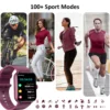 IOWODO 1.85” Full Touch HD Smartwatch Smart Watch Bluetooth Calling 100+ Sport Fitness Tracking Watch with Voice Assistant 4