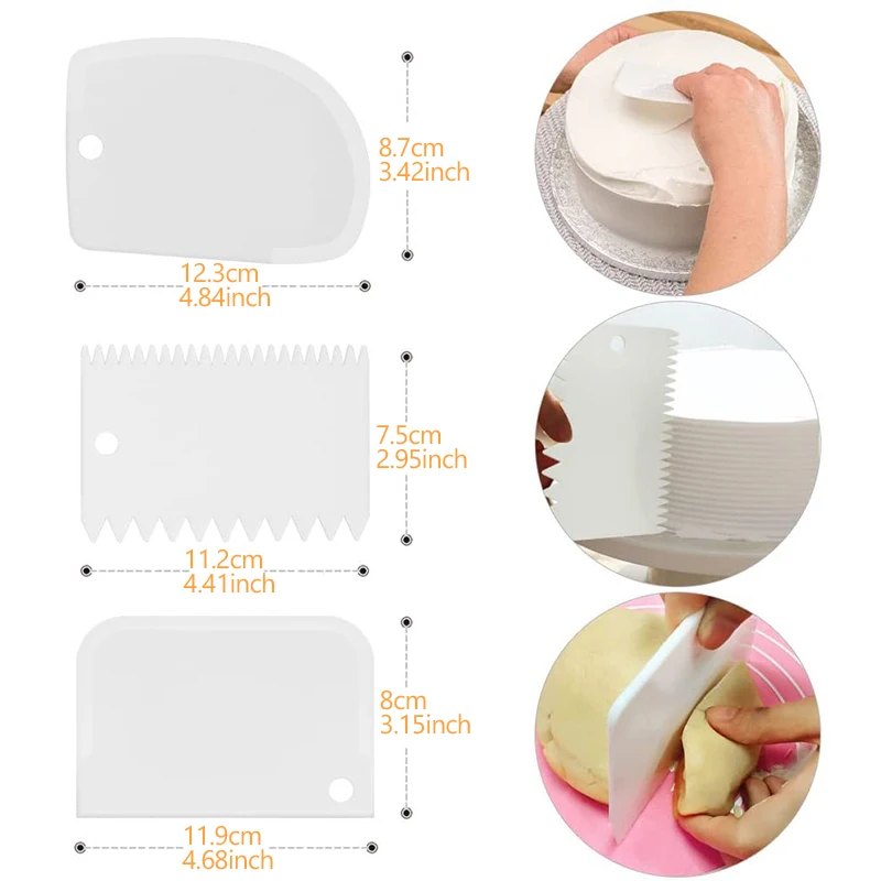 Cake Decorating Kit 6Pcs/Set Cake Decorating Tools With 1 Rotating Cake Spinner 2 Spatula 3 Icing Smoother Cakes Turntable