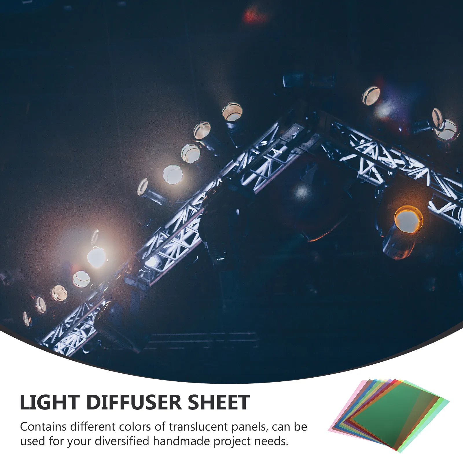9Pcs 컬러 PVC 라이트 디퓨저 시트 반투명 컬러 젤 필름 사진 무대 파티 조명 컬러 아크릴 시트