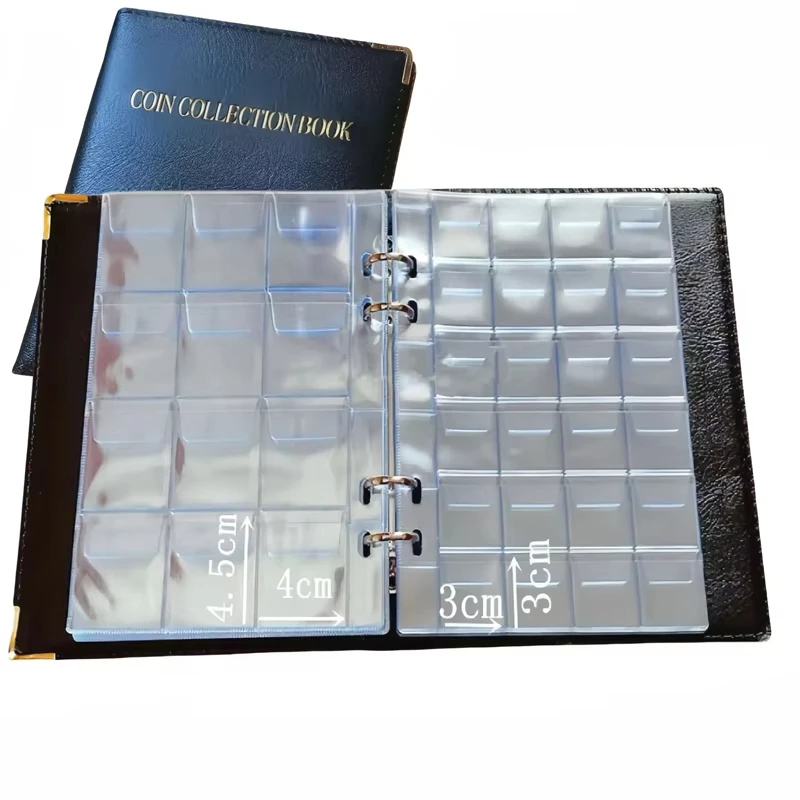 240/480 포켓 코인 컬렉션 북 기념 주화 주최자 보관을위한 10/20 페이지 코인 컬렉션 홀더 앨범 ?