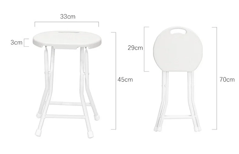 Description Picture 3 of itemF11 folding stool stool outdoor portable simple thick round stool living room stool