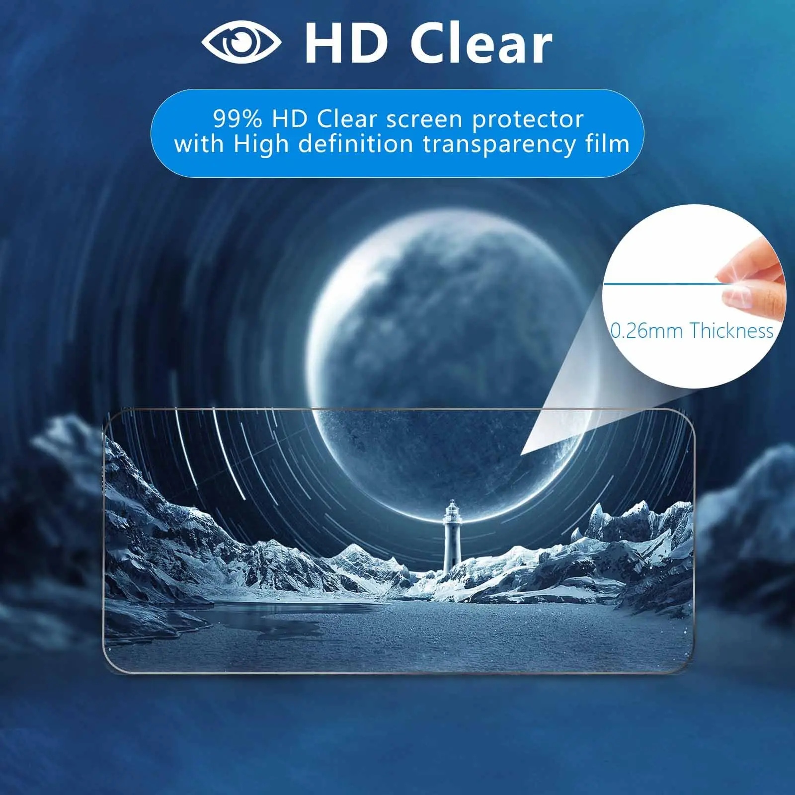 Premium Tempered Glass Screen Protector - Crystal Clear, 9H Hardness, Anti-Scratch