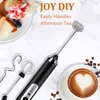 Milk Frother Foam Maker Coffee Whisk Mixer USB Rechargeable 3 Speed Electric Handle Blender Egg Beater Kitchen Hot Cooking Tool 4